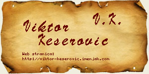 Viktor Keserović vizit kartica
